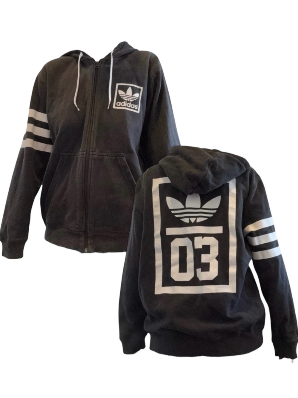 adidas Originals Trefoil Zip-Up Hooded Sweatshirt